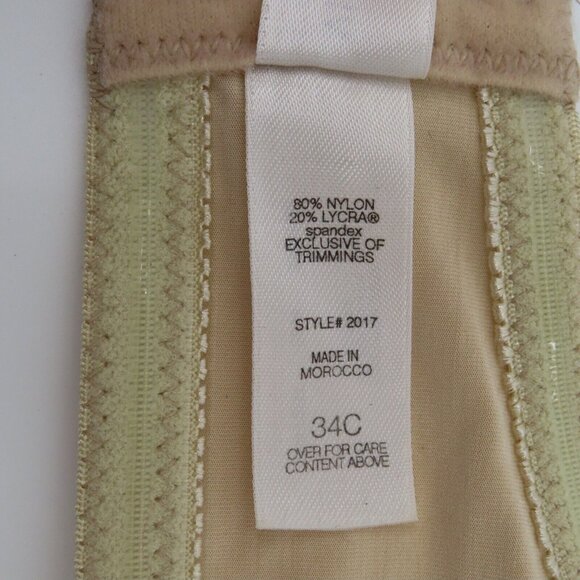 VTG 1999 Victorias Secret 34C Beige Underwire Strapless Bandeau Bra Unlined - Picture 10 of 13